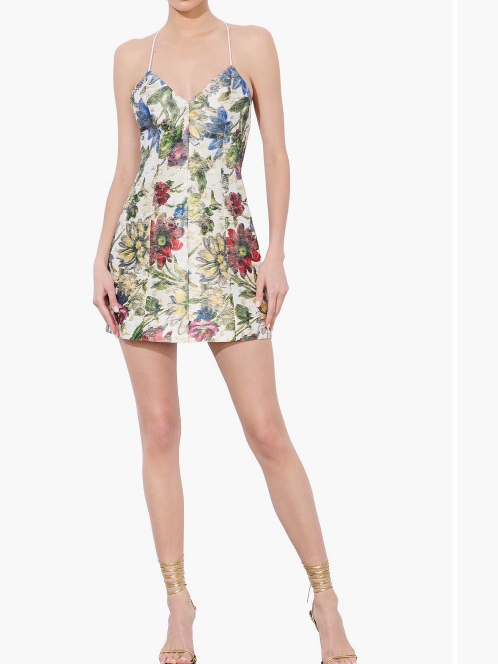 Alice & Olivia Tayla Floral Jacquard Mini Dress - Multicolor